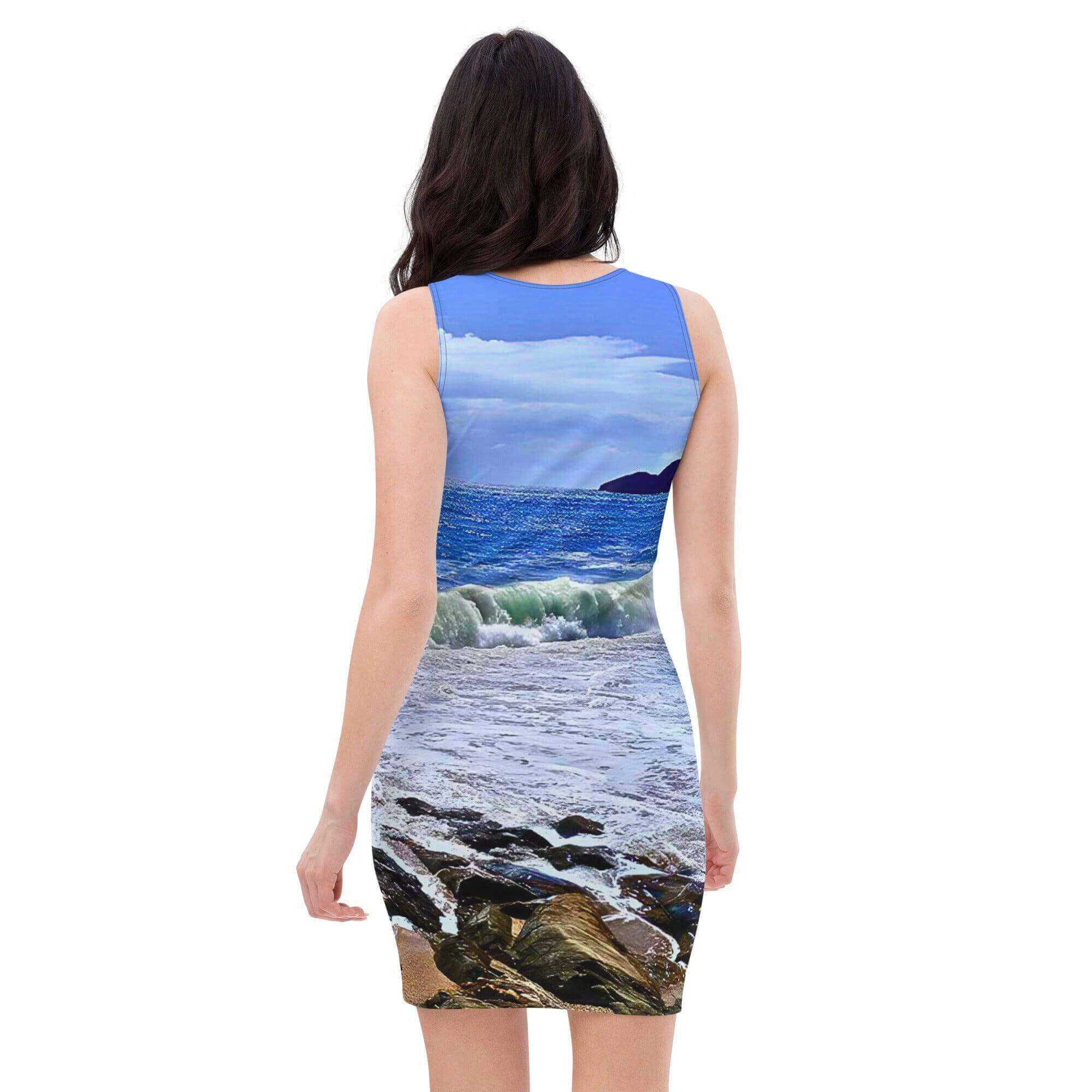 Colorful nature Bodycon dress , mini dress, slim fit tank dress