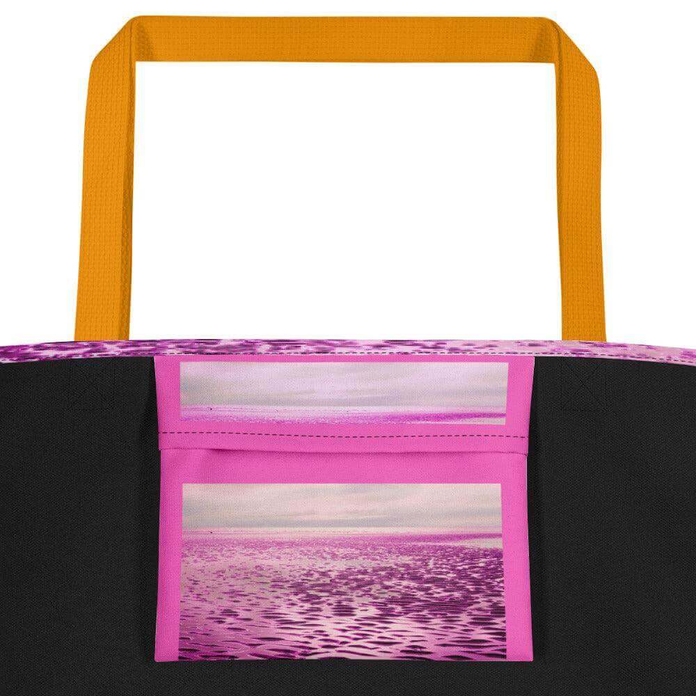 Pink Sunset All-Over Print Large Tote Bag with pocket - EdelFaiZ