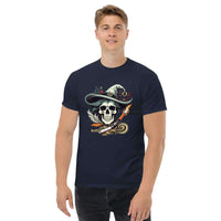 Skull demon with a witch hat T-Shirt, Men's classic tee - EdelFaiZ