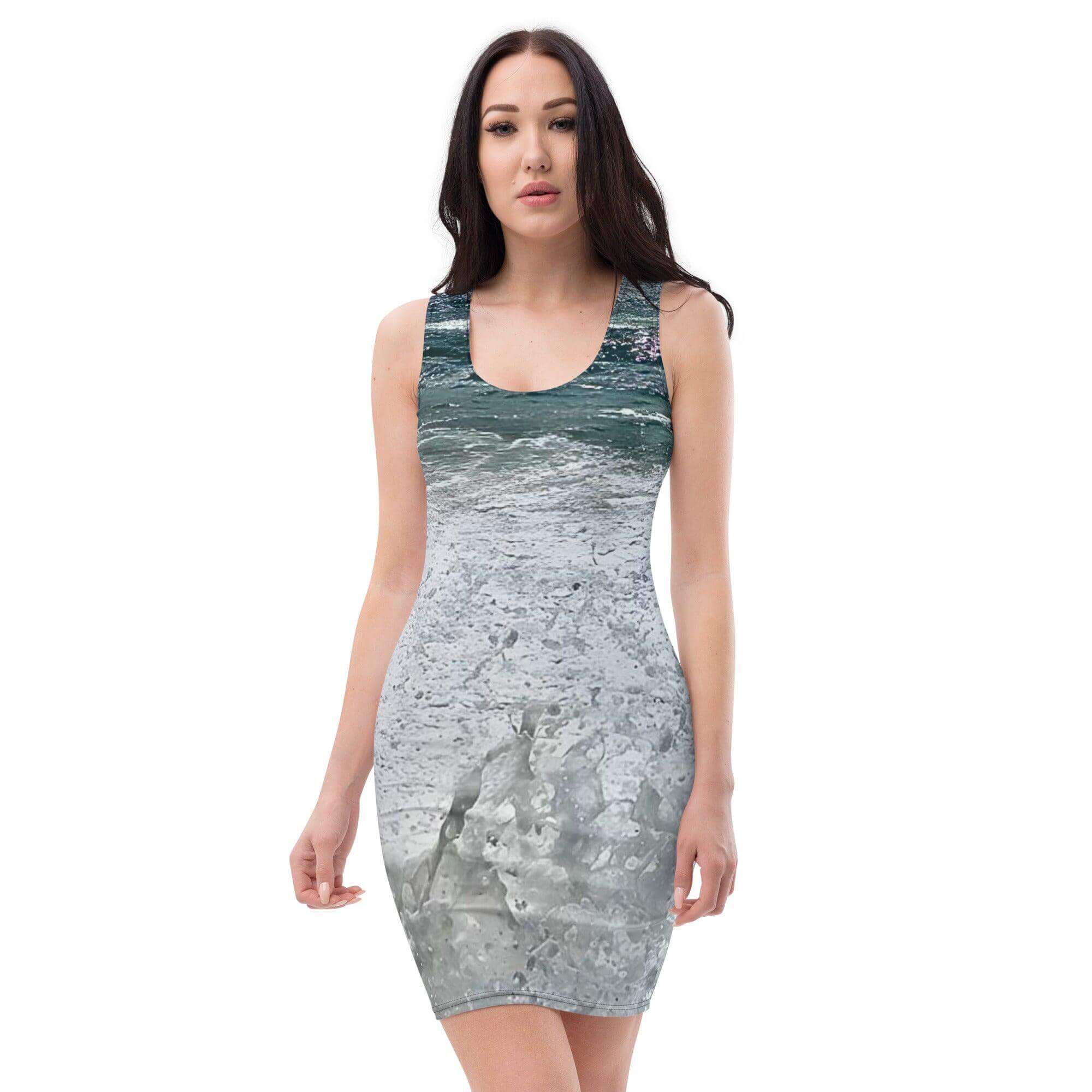 Wave splash Bodycon dress